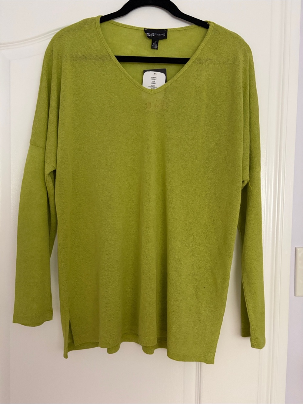 GG Collection Lime Green V-Neck Sweater